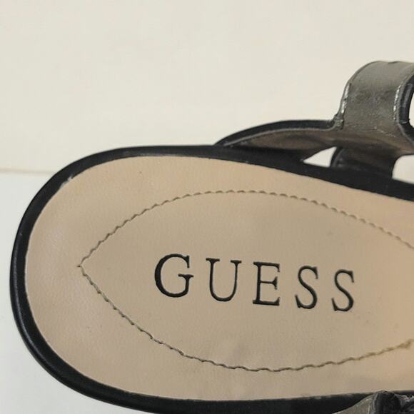 Guess Platform Wedge Cork Sandal High Heel Open Toe Round Toe Sexy Y2K Trendy 7 - Picture 12 of 14